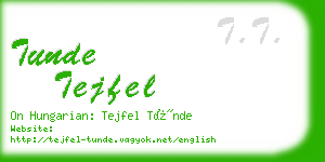 tunde tejfel business card